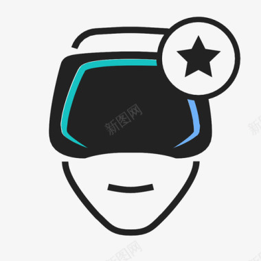 虚拟现实护目镜虚拟现实最爱虚拟现实护目镜之星图标图标