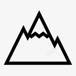 攀岩山峰高山山顶攀岩图标高清图片