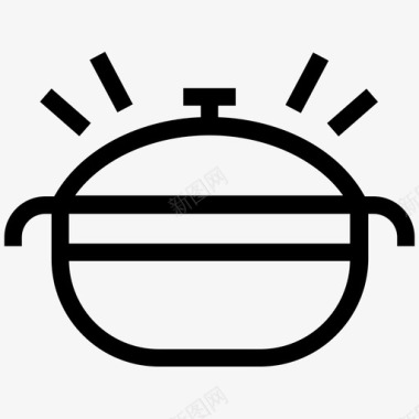锅炖锅砂锅图标图标
