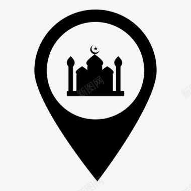 清真寺神圣祈祷图标图标