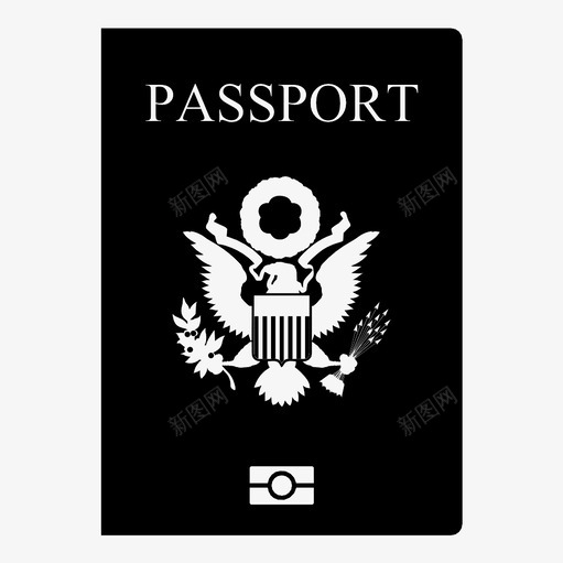 美国护照图标svg_新图网 https://ixintu.com 美国护照