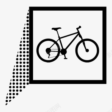 自行车道自行车商店比赛图标图标