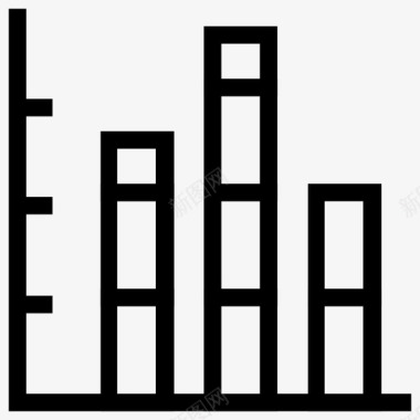 条形图分析箭头图标图标