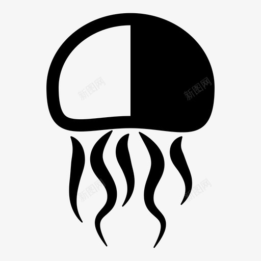 水母动物食物图标svg_新图网 https://ixintu.com 动物 水母 海洋 海洋生物 海鲜 食物