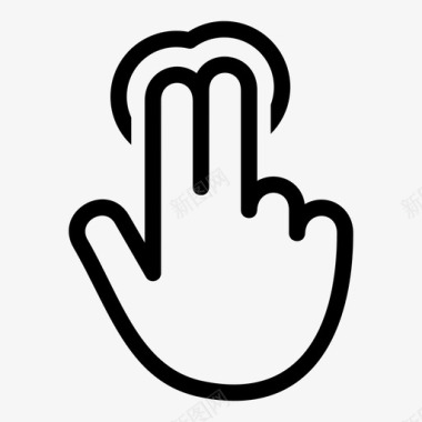 两个手指点击触摸屏滑动图标图标
