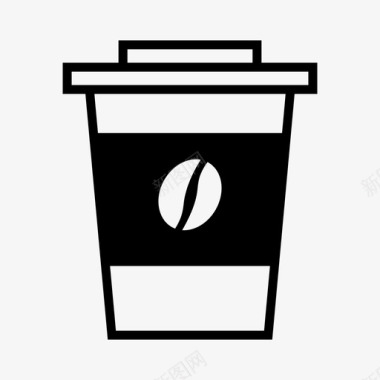 咖啡杯可生物降解嗡嗡声图标图标
