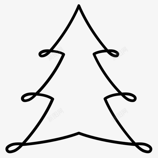树圣诞森林图标svg_新图网 https://ixintu.com 圣诞 大自然 徒步旅行 松树 树 森林