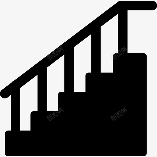 楼梯下房子楼梯图标svg_新图网 https://ixintu.com 上 下 房子楼梯 栏杆 楼梯 移动