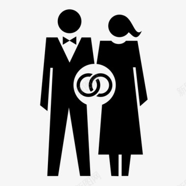 婚姻关系已婚夫妇图标图标
