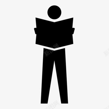 阅读教育人图标图标