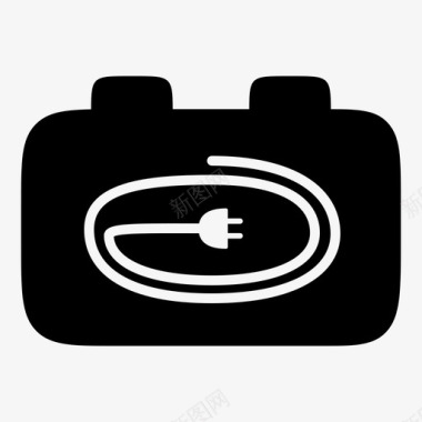 汽车电池卡车低图标图标