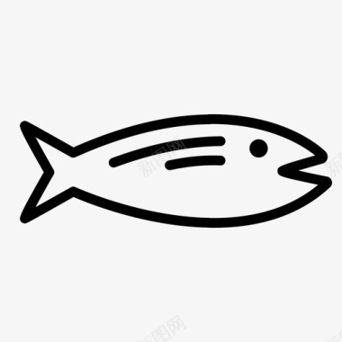 鱼鳟鱼海鲜图标图标