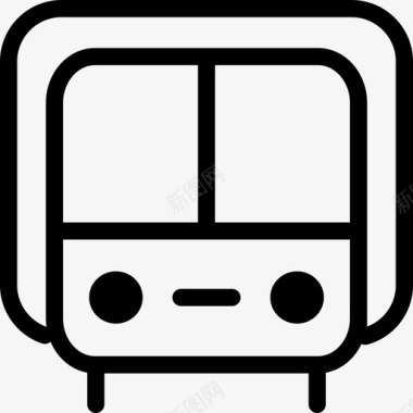 公共汽车长途汽车公共交通工具图标图标