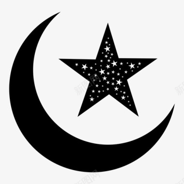 星与新月宗教拉姆赞图标图标