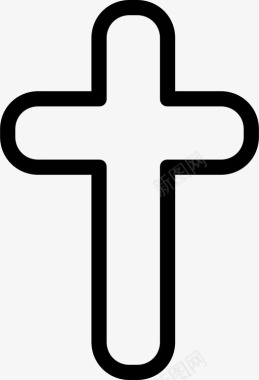 基督教十字象征宗教和信仰图标图标