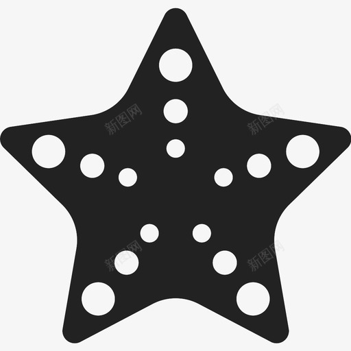 带点海星图标svg_新图网 https://ixintu.com 带点海星