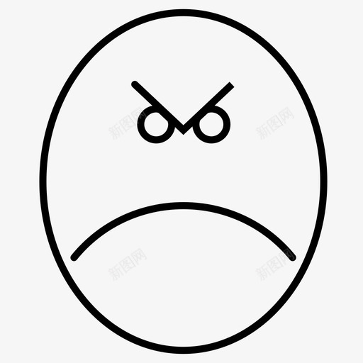 愤怒情绪面部表情图标svg_新图网 https://ixintu.com 情绪 情绪表情 愤怒 面部表情