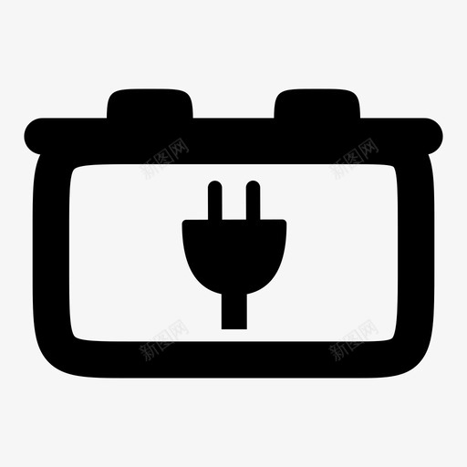 汽车电池卡车插头图标svg_新图网 https://ixintu.com 低 充电 卡车 插头 汽车电池 电动车 电池 电池充电 电线 空