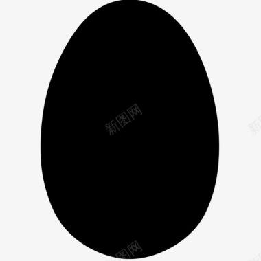 基本黑蛋复活节图标图标