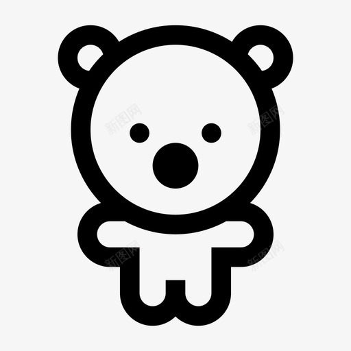 熊动物可爱图标svg_新图网 https://ixintu.com 动物 可爱 泰迪 泰迪熊 洋娃娃 熊 玩具 考拉