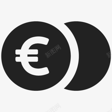 欧元财富薪水图标图标