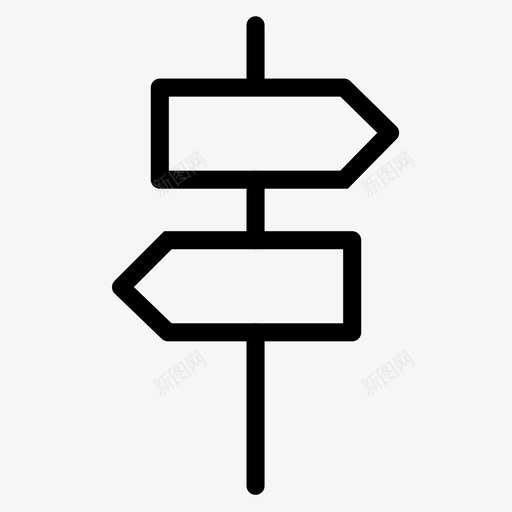 路标指示决策图标svg_新图网 https://ixintu.com 决策 分支机构 城市标志 指示 路标