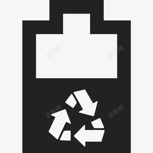 电池回收可回收电池可再生能源图标svg_新图网 https://ixintu.com 可再生能源 可回收电池 回收 环保 电子废弃物 电池回收