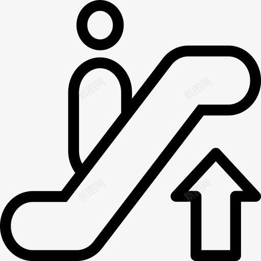 自动扶梯移动楼梯向上移动的自动扶梯图标svg_新图网 https://ixintu.com 向上移动的自动扶梯 移动楼梯 自动扶梯