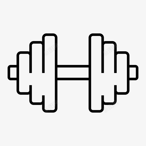 哑铃训练运动图标svg_新图网 https://ixintu.com 举重 健身 健身房 哑铃 肌肉 训练 运动