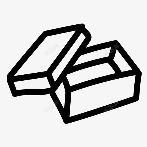 打开纸板箱打开手提箱图标svg_新图网 https://ixintu.com 手提箱 打开 打开纸板箱