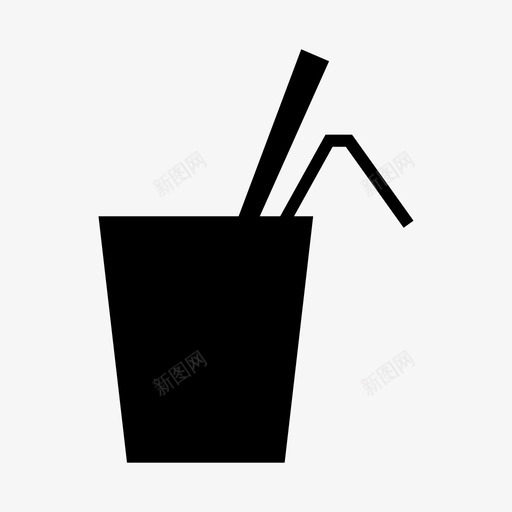 饮料水玻璃杯图标svg_新图网 https://ixintu.com 冷饮 勺子 吸管 果汁 水 水合物 玻璃杯 饮料