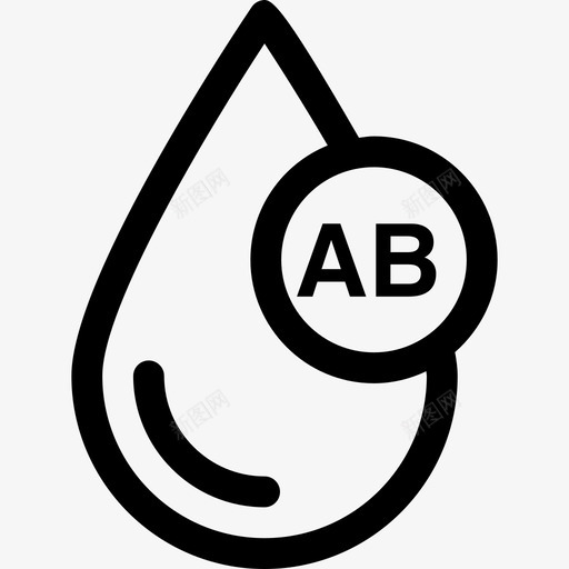 AB型血医药卫生图标svg_新图网 https://ixintu.com AB型血 医药卫生