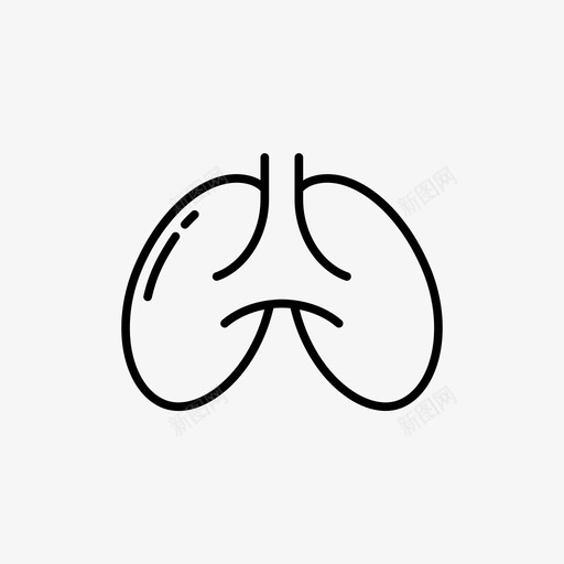 肺内脏器官图标svg_新图网 https://ixintu.com 人体医学 健康 内脏 医生 呼吸 器官 肺