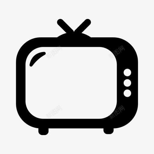 电视娱乐监视器图标svg_新图网 https://ixintu.com 复古 娱乐 屏幕 泡泡糖 电视 电视节目 监视器 视频