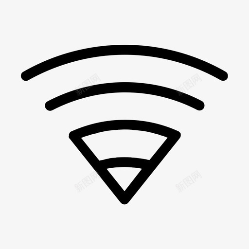 wifi无线路由器弱信号图标svg_新图网 https://ixintu.com wifi 互联网 弱信号 无线路由器 用户界面 调制解调器 连接