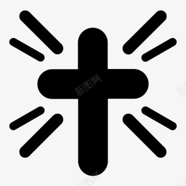 十字架基督教圣洁图标图标