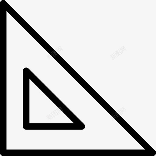 量角器测量直角图标svg_新图网 https://ixintu.com 三角形 工具 文具 测量 直尺 直角 量角器