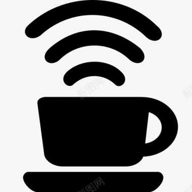咖啡店wifi杯子饮料图标图标