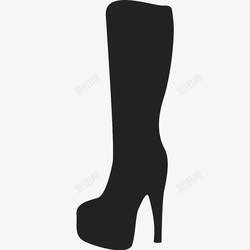 靴子时尚鞋跟图标svg_新图网 https://ixintu.com 女士 时尚 谢谢 长款 靴子 鞋子 鞋跟 高跟鞋