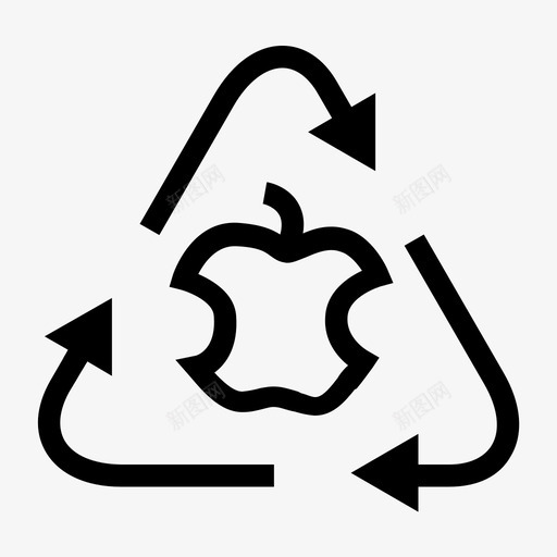 回收食品垃圾食用图标svg_新图网 https://ixintu.com 冰箱 咬 咬痕 回收食品 垃圾 堆肥 苹果 食用