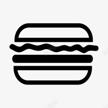 汉堡包小面包快餐图标图标
