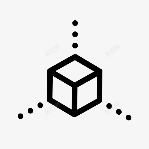 立方体三维盒子图标svg_新图网 https://ixintu.com 三维 开发 盒子 立方体 简单的轮廓 角 设计 设计过程