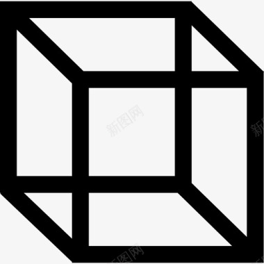 立方体盒子尺寸图标图标