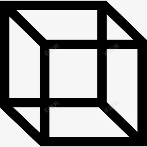 立方体盒子尺寸图标svg_新图网 https://ixintu.com 几何 尺寸 形状 数学 盒子 立方体 超立方体