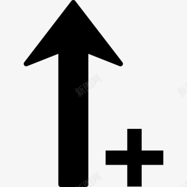 对带加号的升序箭头箭头计算机和媒体2进行排序图标图标