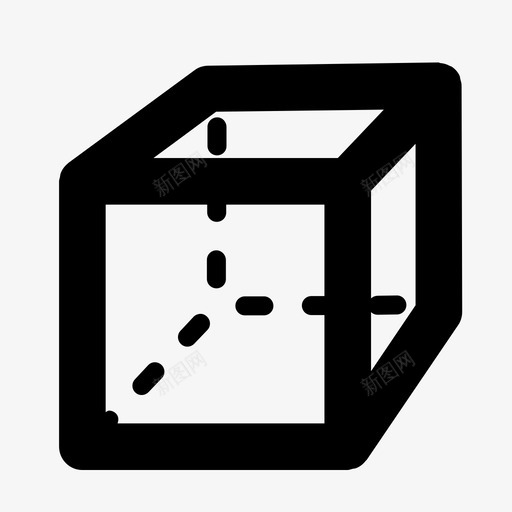 立方体3d方块图标svg_新图网 https://ixintu.com 3d 4面 形状 方块 方形 盒子 立方体 纸箱