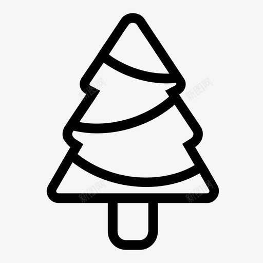 圣诞树庆祝装饰图标svg_新图网 https://ixintu.com 圣诞 圣诞树 庆祝 节日 装饰 装饰品