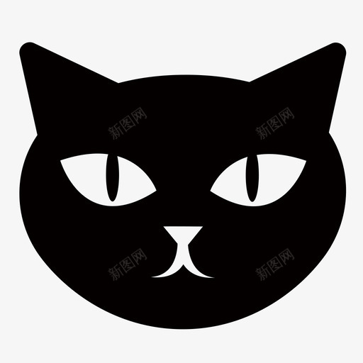 猫动物黑色图标svg_新图网 https://ixintu.com 动物 可爱 宠物 小猫 猫 黑色