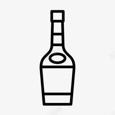 酒瓶白兰地饮料图标图标