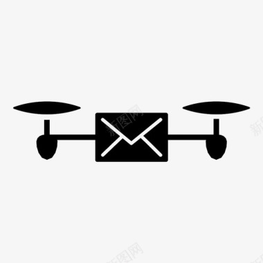 邮件无人机投递电子邮件图标图标